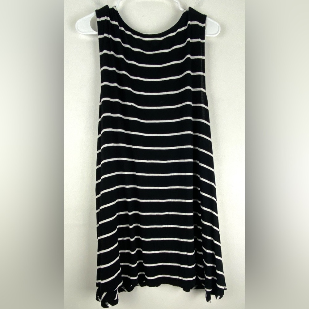 APT 9 Women Black White Sleeveless Striped Mini Tank Dress Size 3X